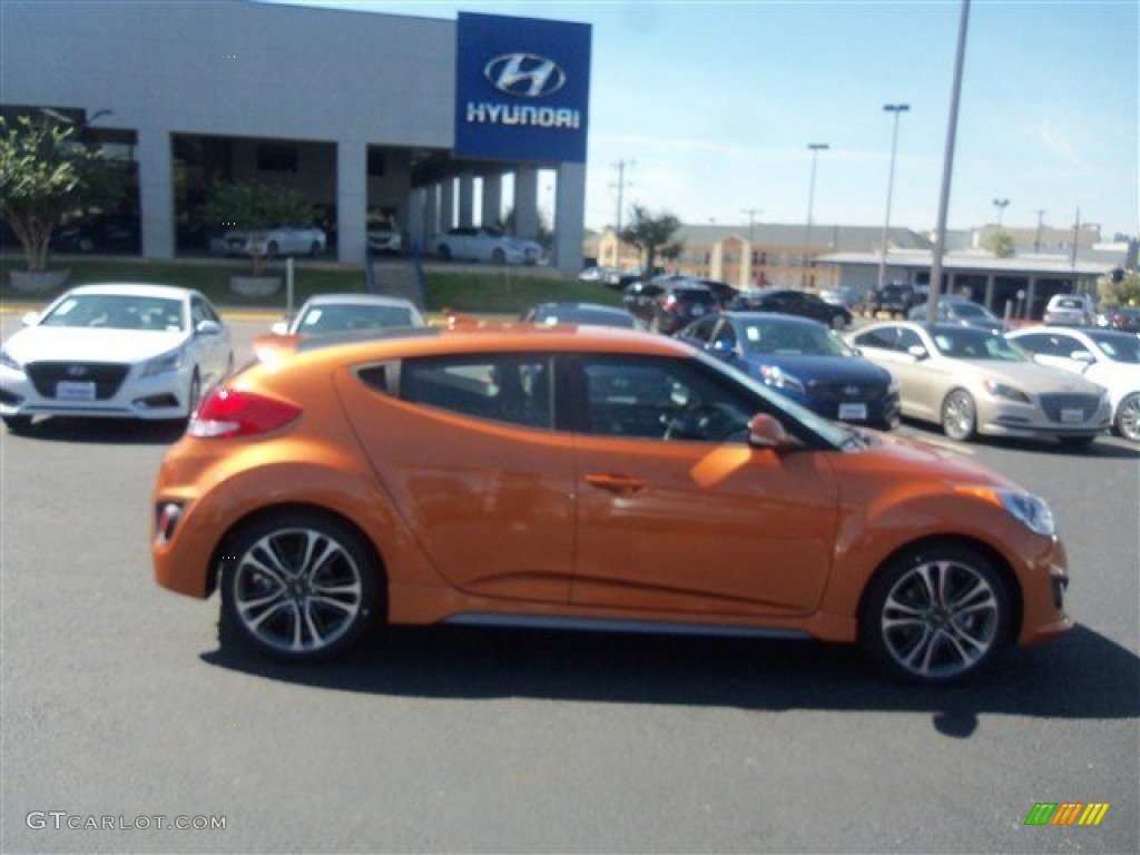 2016 Veloster Turbo - Vitamin C / Black photo #12