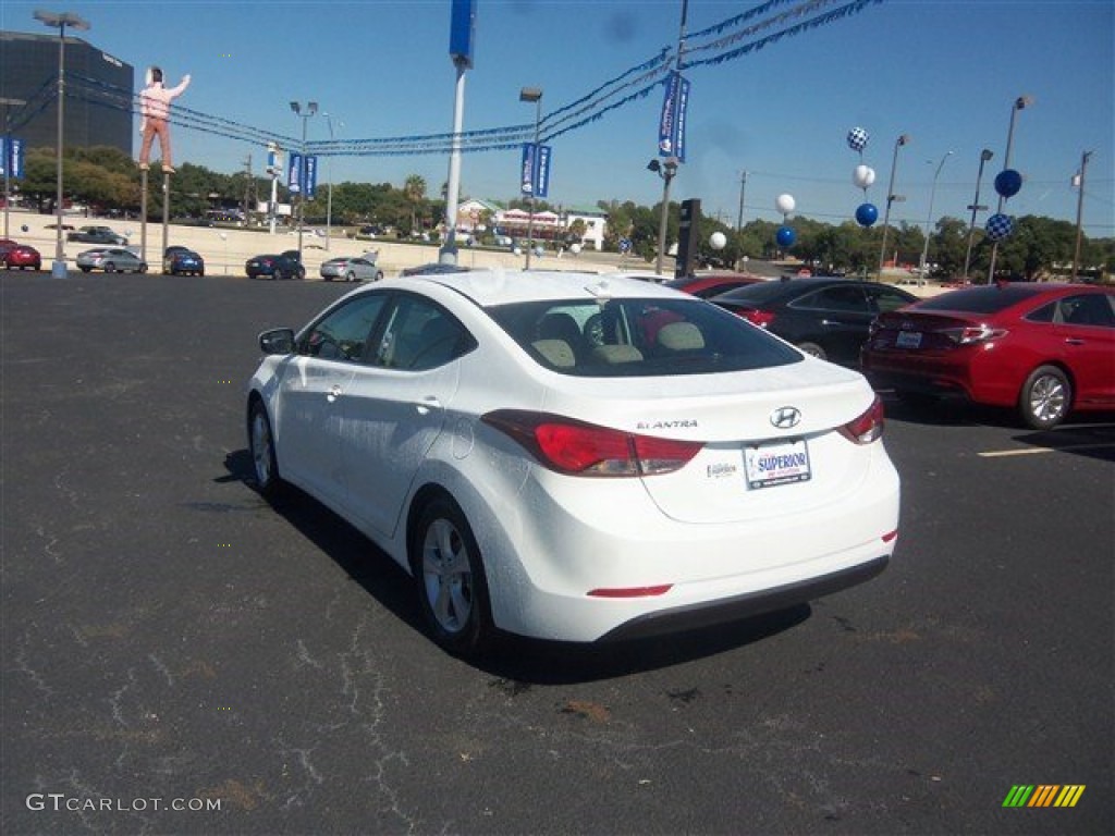 2016 Elantra Value Edition - White / Beige photo #8