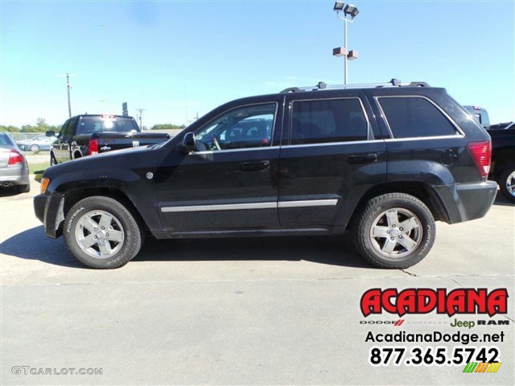 2007 Grand Cherokee Overland 4x4 - Black / Medium Slate Gray photo #3