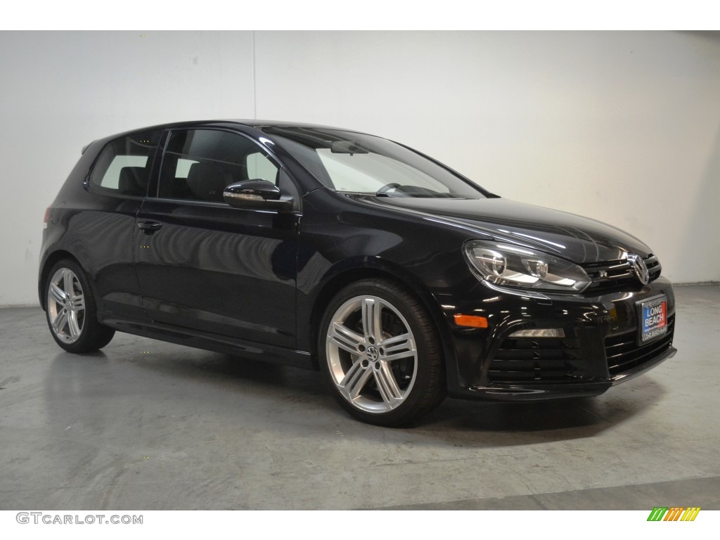 2013 Golf R 2 Door 4Motion - Deep Black Pearl Metallic / Titan Black photo #2