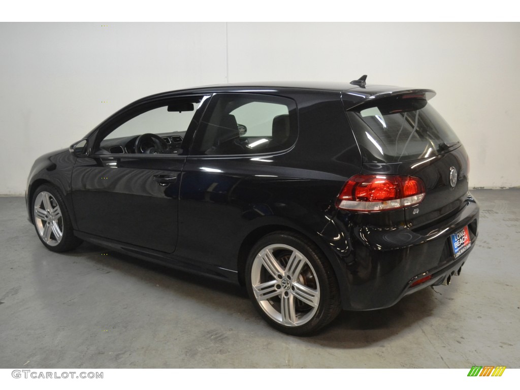 2013 Golf R 2 Door 4Motion - Deep Black Pearl Metallic / Titan Black photo #6