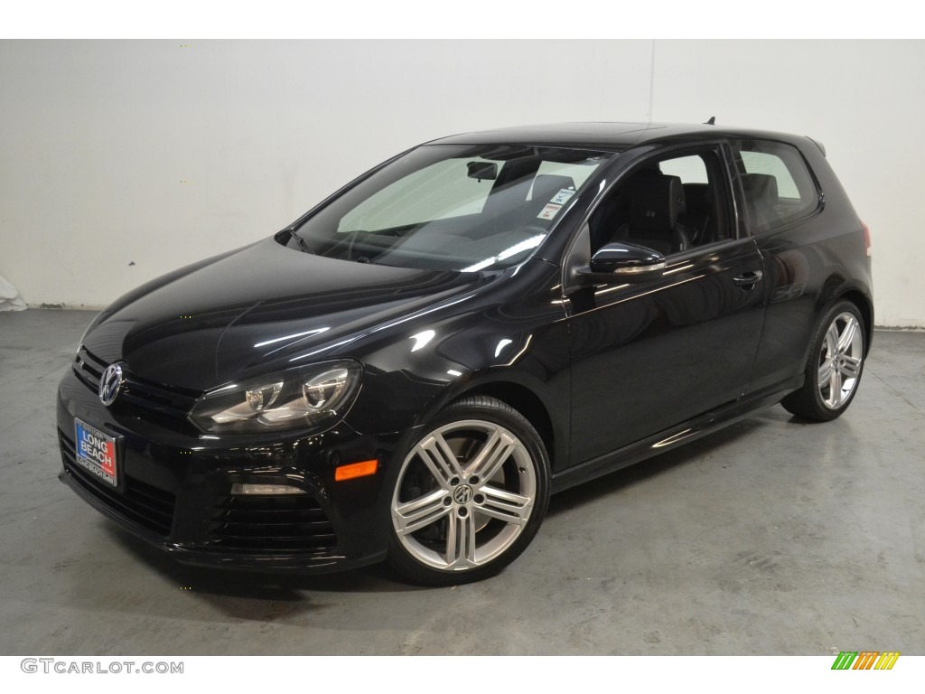 2013 Golf R 2 Door 4Motion - Deep Black Pearl Metallic / Titan Black photo #9