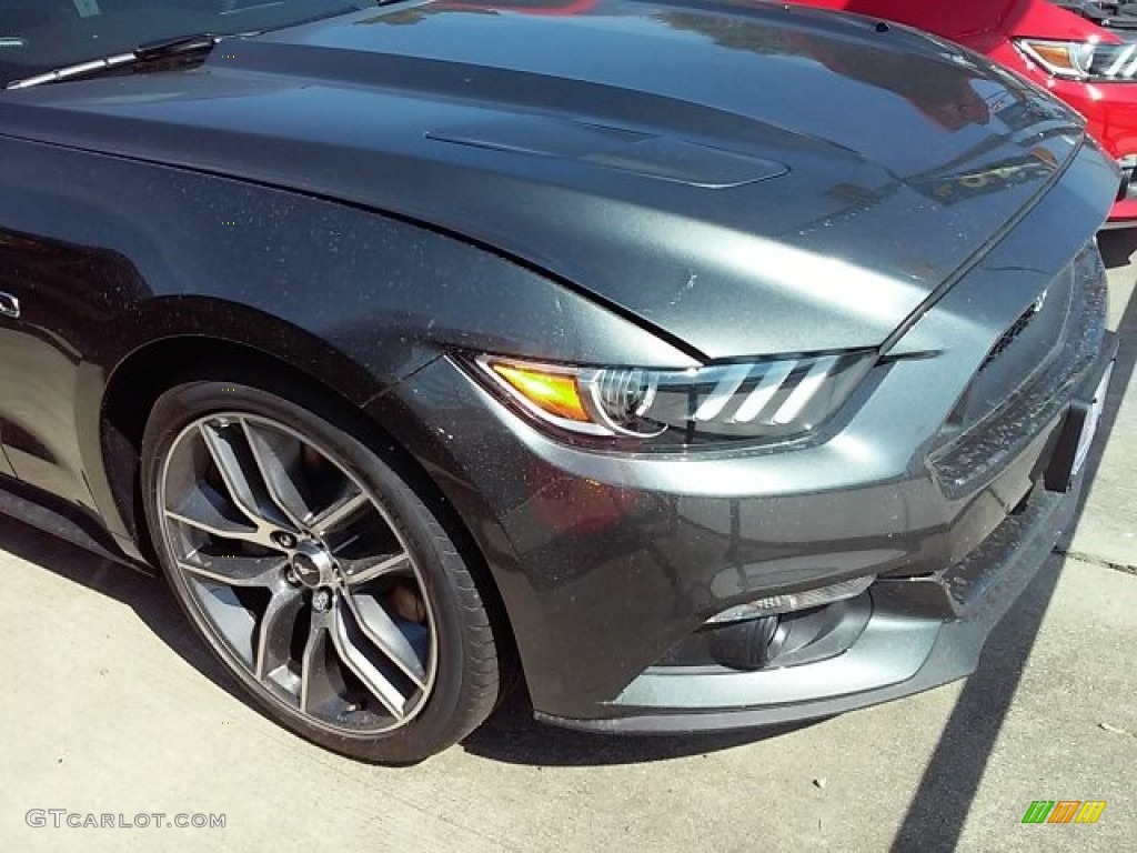2015 Mustang GT Premium Convertible - Magnetic Metallic / Ebony photo #2