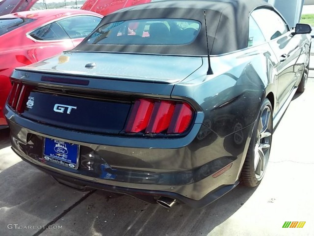 2015 Mustang GT Premium Convertible - Magnetic Metallic / Ebony photo #13