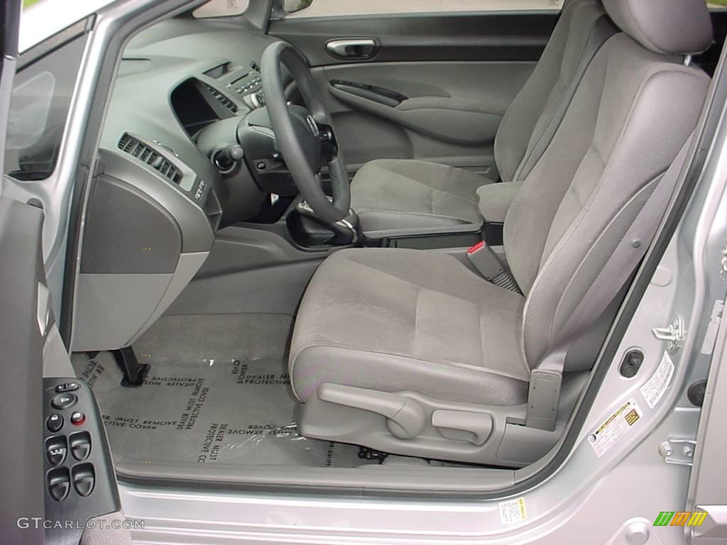 2007 Civic LX Sedan - Alabaster Silver Metallic / Gray photo #9