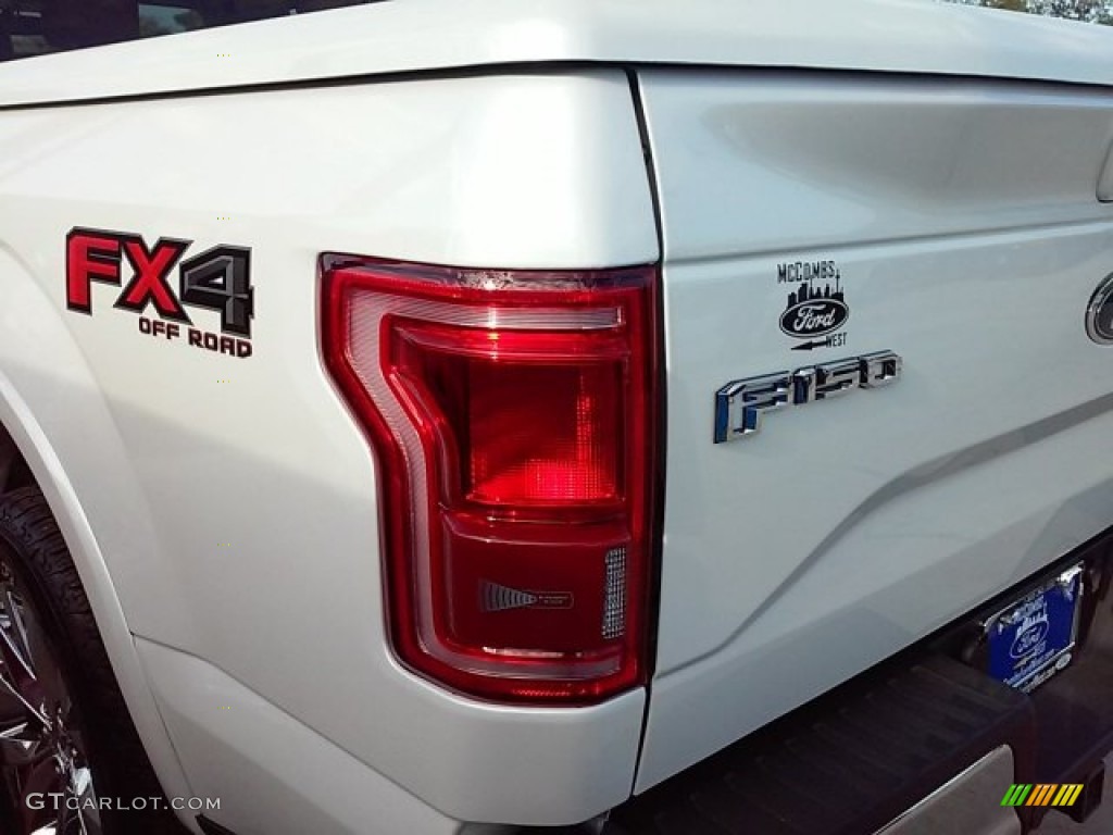 2015 F150 Lariat SuperCrew 4x4 - White Platinum Tricoat / Medium Light Camel photo #14