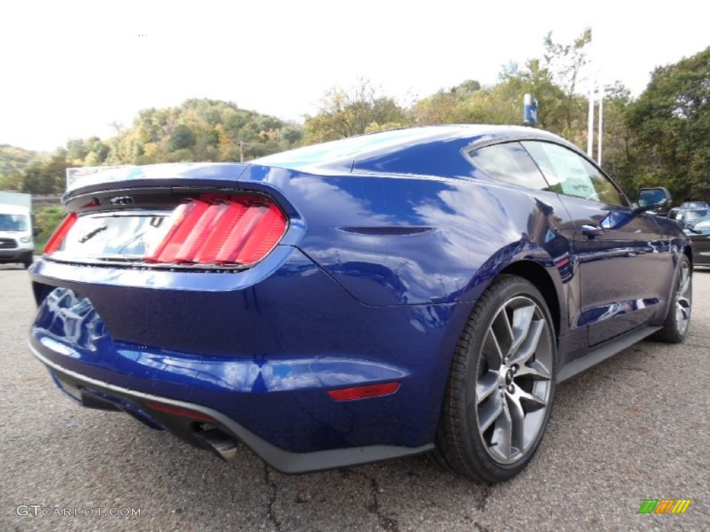 Deep Impact Blue Metallic 2016 Ford Mustang EcoBoost Premium Coupe Exterior Photo #107967830