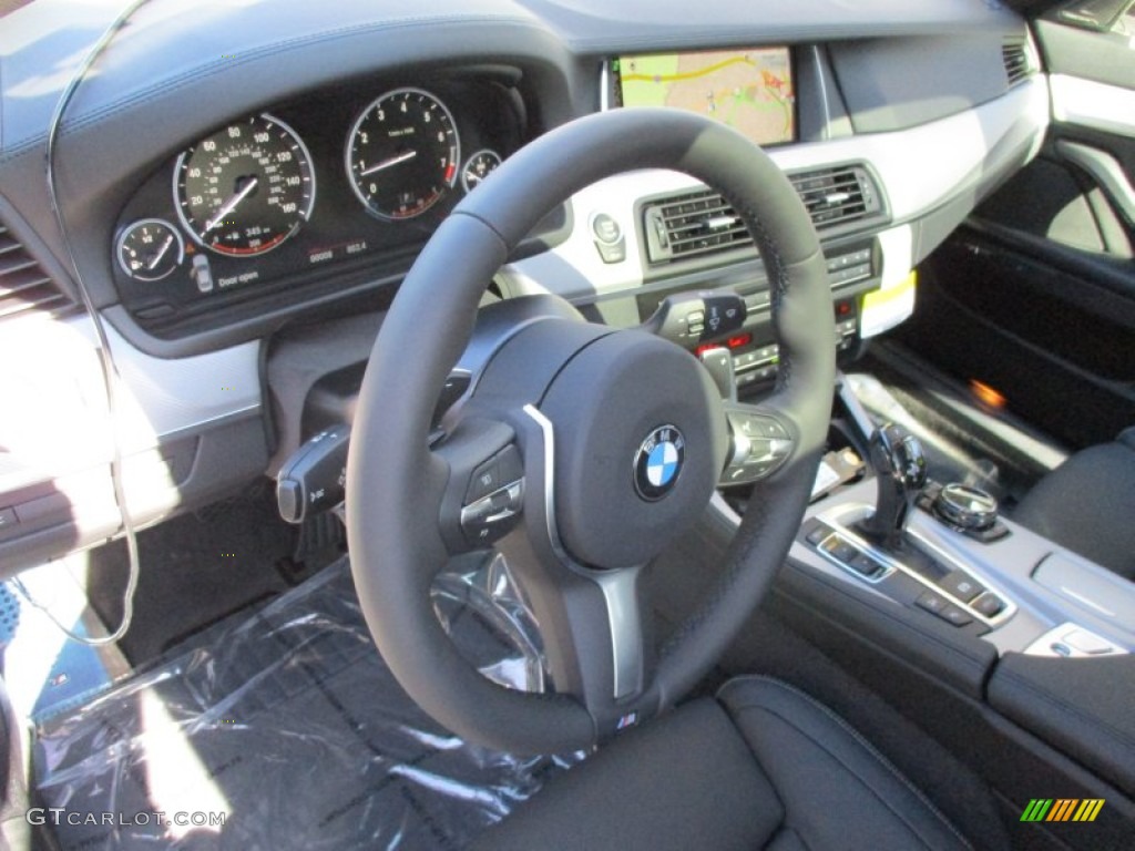Black Interior 2016 BMW 5 Series 550i xDrive Sedan Photo #107967860