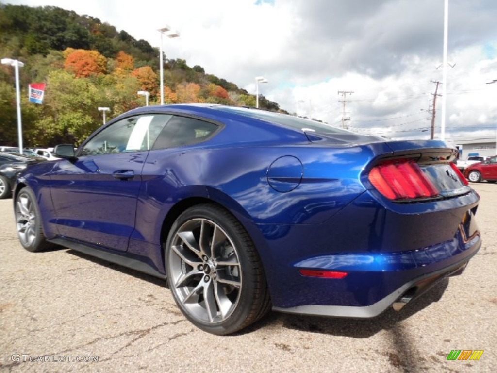 Deep Impact Blue Metallic 2016 Ford Mustang EcoBoost Premium Coupe Exterior Photo #107967881