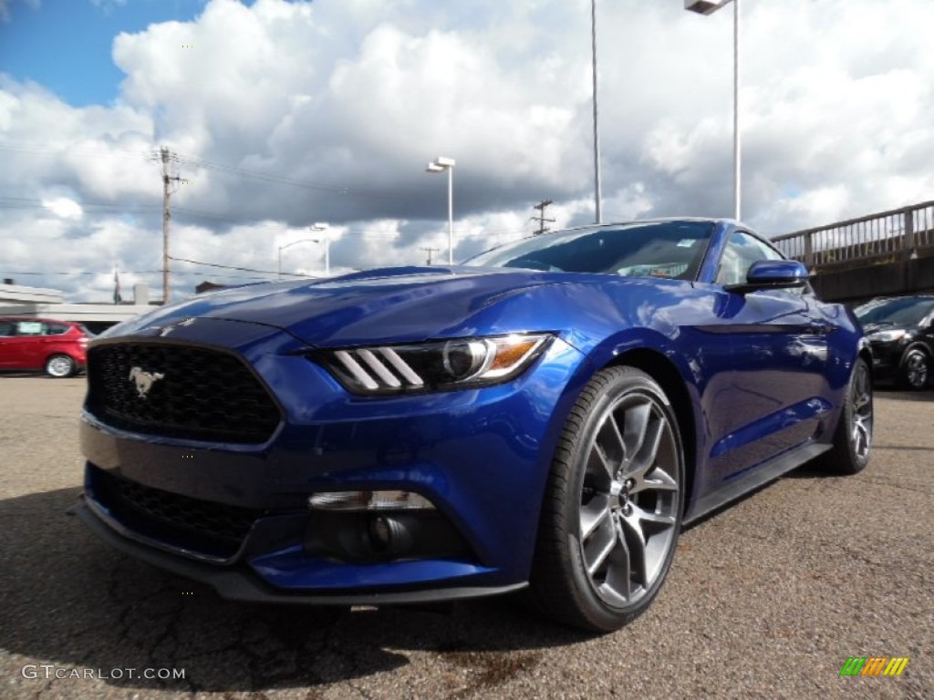 2016 Mustang EcoBoost Premium Coupe - Deep Impact Blue Metallic / Ebony photo #6