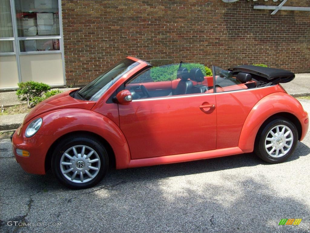 2005 New Beetle GLS Convertible - Sundown Orange / Black photo #3