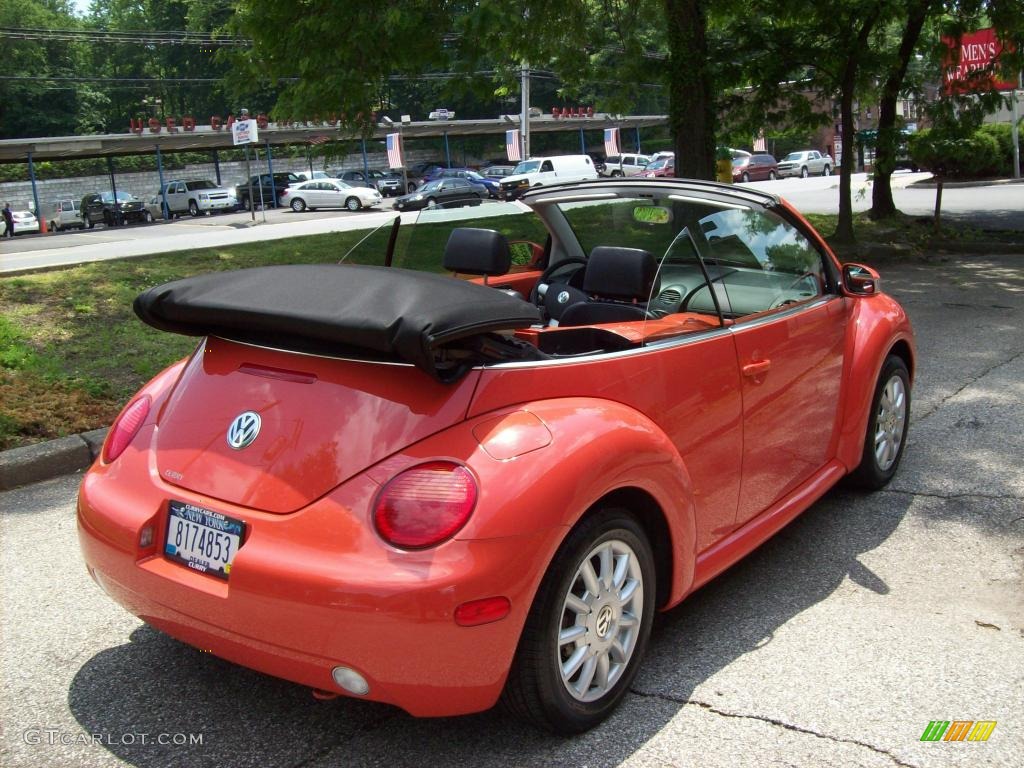 2005 New Beetle GLS Convertible - Sundown Orange / Black photo #6
