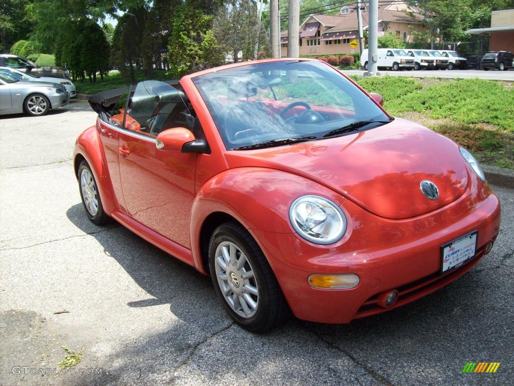 2005 New Beetle GLS Convertible - Sundown Orange / Black photo #8