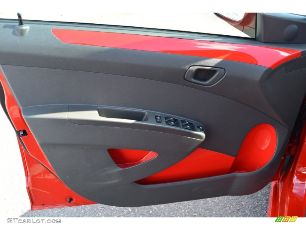2015 Chevrolet Spark LT Red/Red Door Panel Photo #107971316