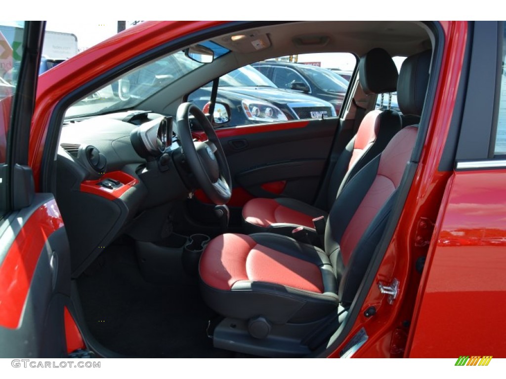 Red/Red Interior 2015 Chevrolet Spark LT Photo #107971352