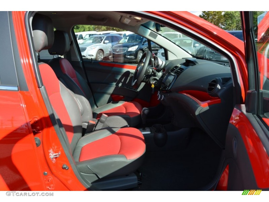Red/Red Interior 2015 Chevrolet Spark LT Photo #107971380