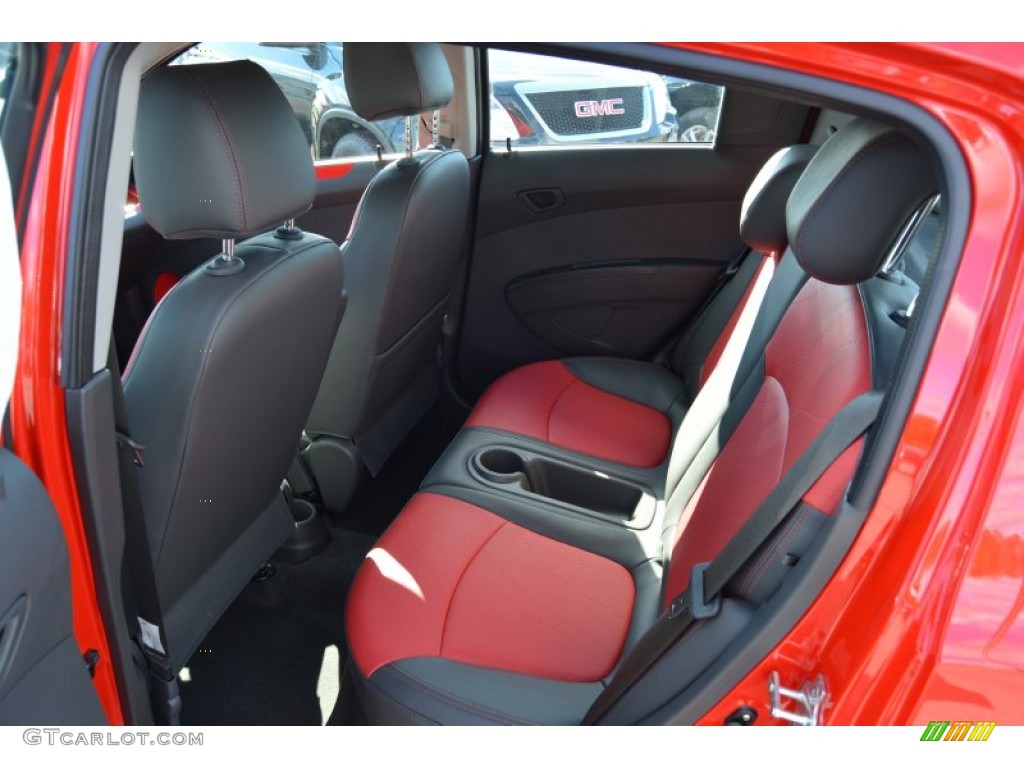 Red/Red Interior 2015 Chevrolet Spark LT Photo #107971397