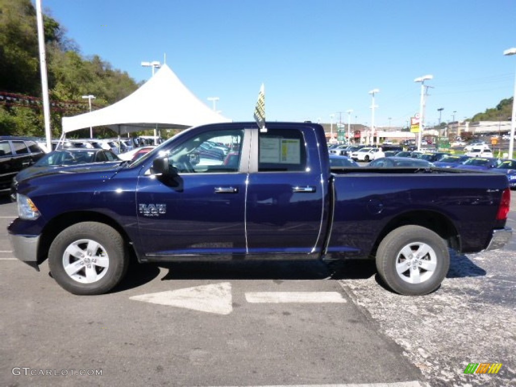 2013 1500 SLT Quad Cab 4x4 - True Blue Pearl / Black/Diesel Gray photo #2