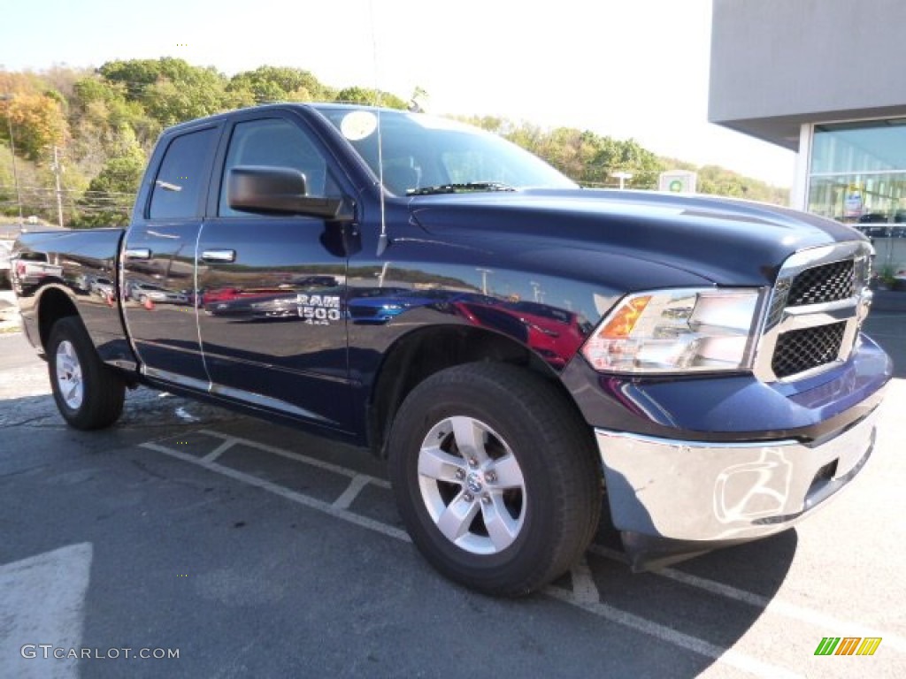 2013 1500 SLT Quad Cab 4x4 - True Blue Pearl / Black/Diesel Gray photo #7