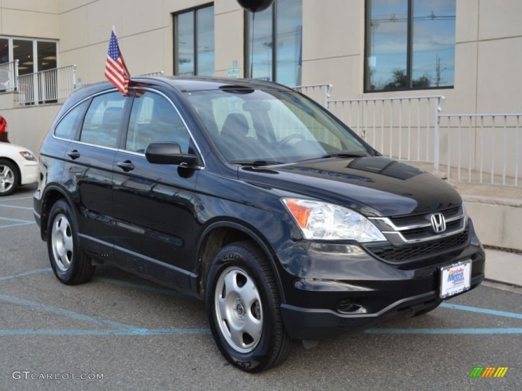 2011 CR-V LX 4WD - Crystal Black Pearl / Black photo #1