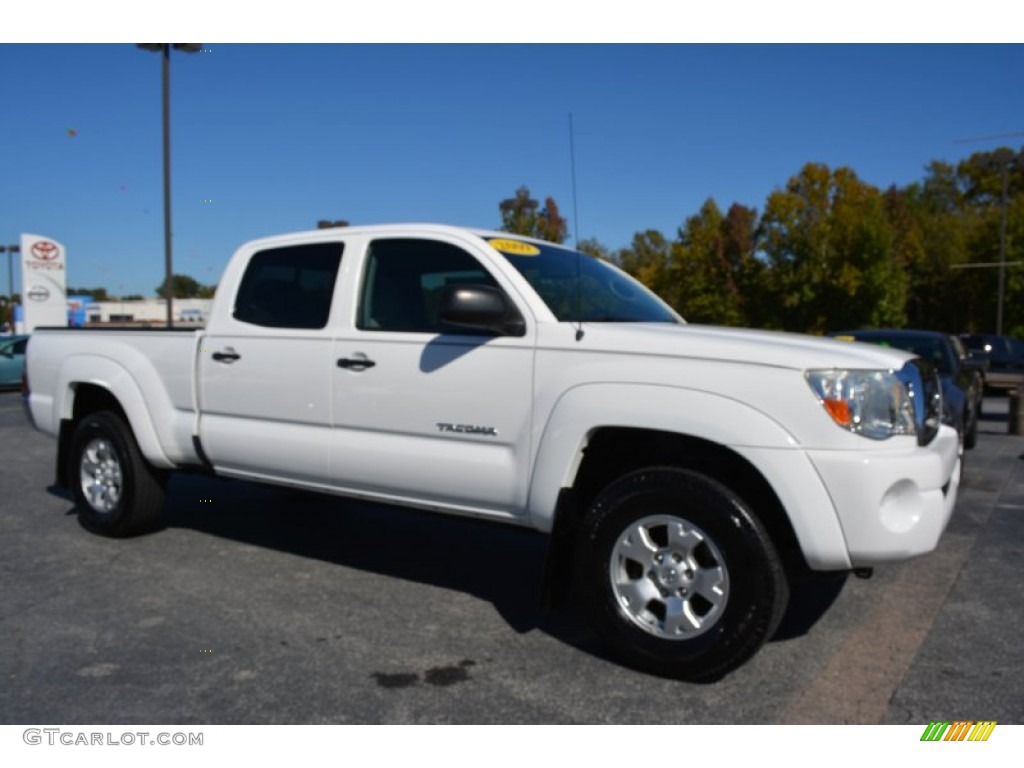 Super White 2009 Toyota Tacoma V6 PreRunner Double Cab Exterior Photo #107975705
