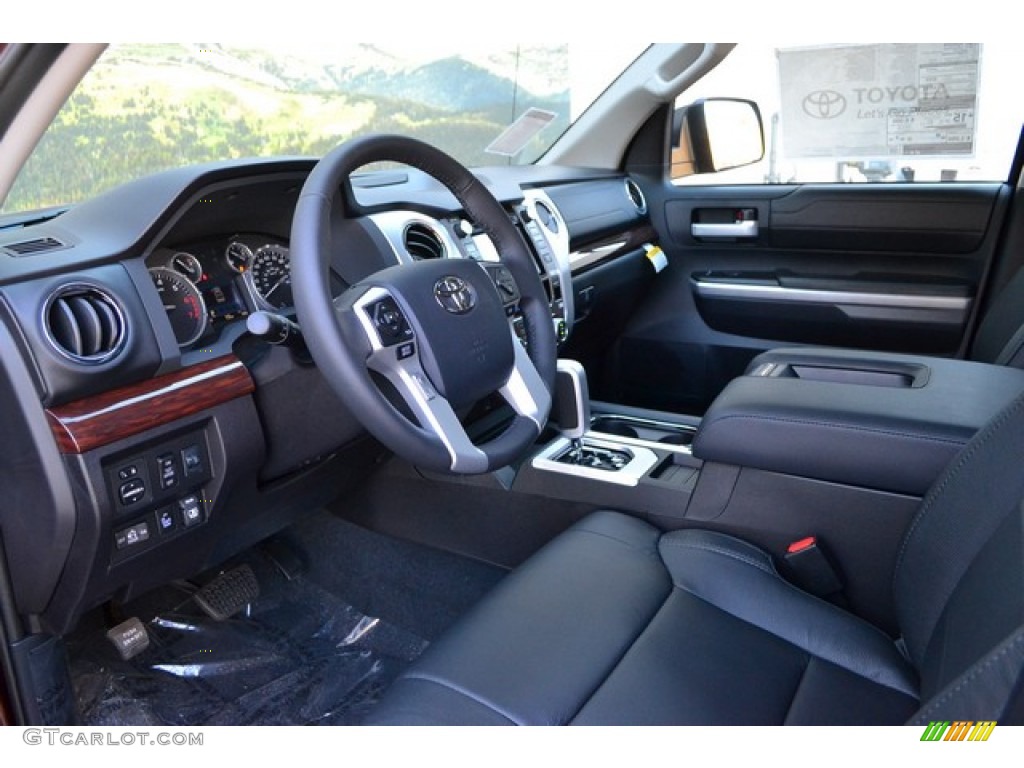 Black Interior 2016 Toyota Tundra Limited Double Cab 4x4 Photo #107975960