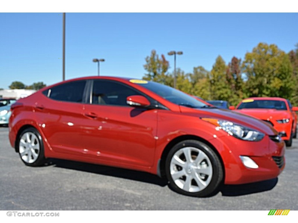 2013 Elantra Limited - Sparkling Ruby / Black photo #1