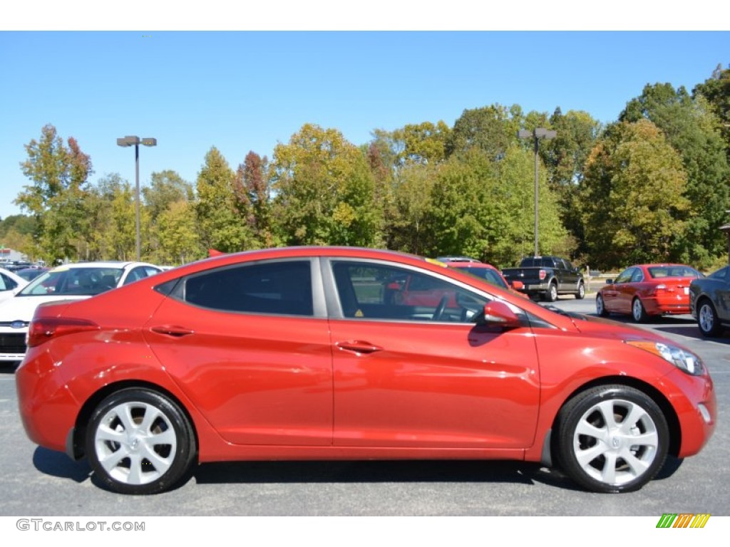 2013 Elantra Limited - Sparkling Ruby / Black photo #2