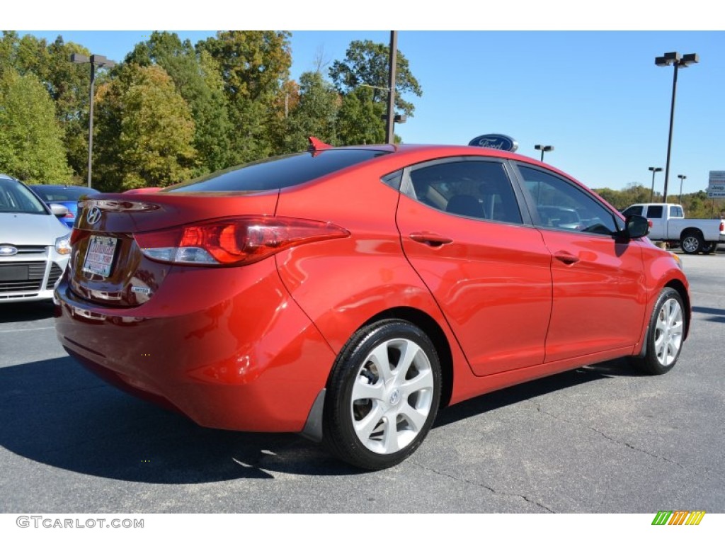 2013 Elantra Limited - Sparkling Ruby / Black photo #3