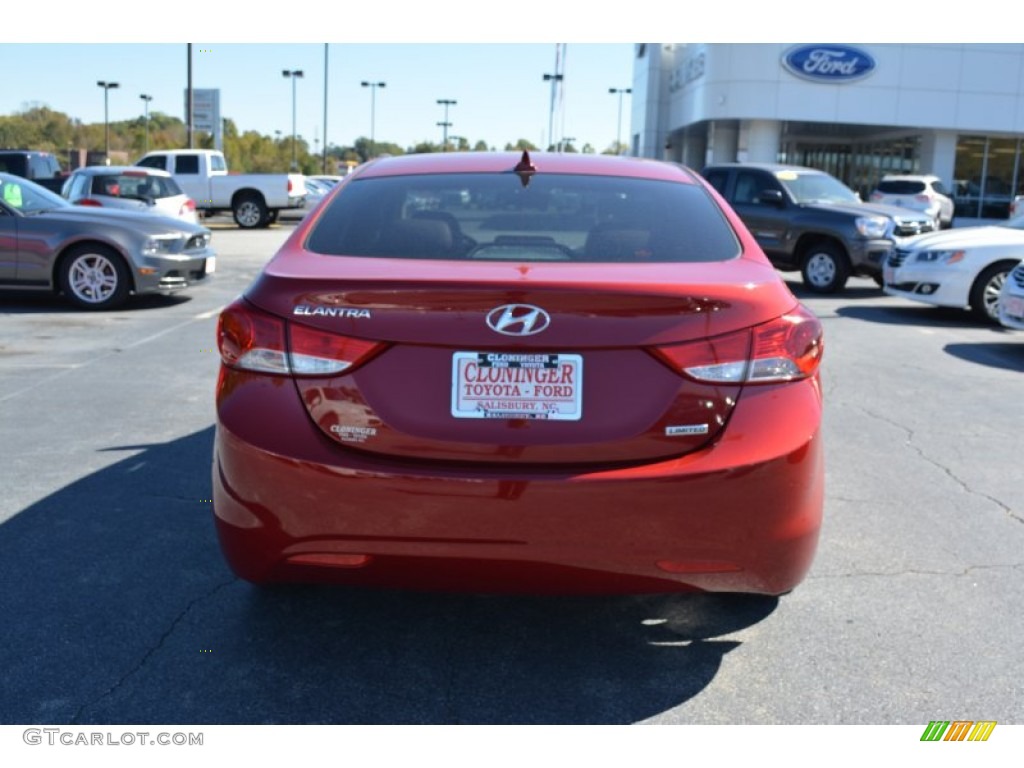 2013 Elantra Limited - Sparkling Ruby / Black photo #4