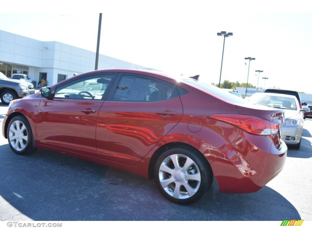 2013 Elantra Limited - Sparkling Ruby / Black photo #5