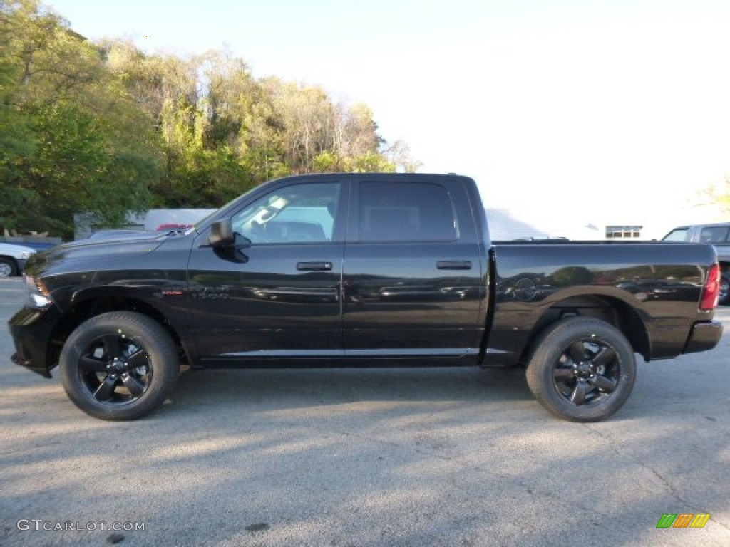 Brilliant Black Crystal Pearl 2016 Ram 1500 Express Crew Cab 4x4 Exterior Photo #107977451