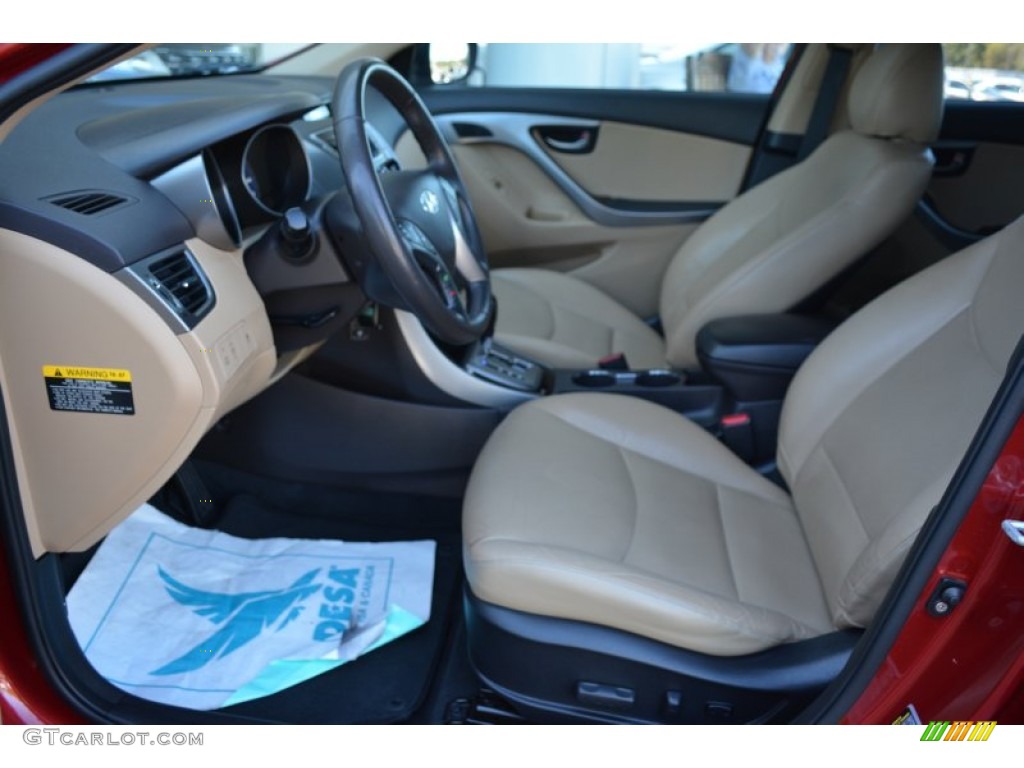 2013 Elantra Limited - Sparkling Ruby / Black photo #10