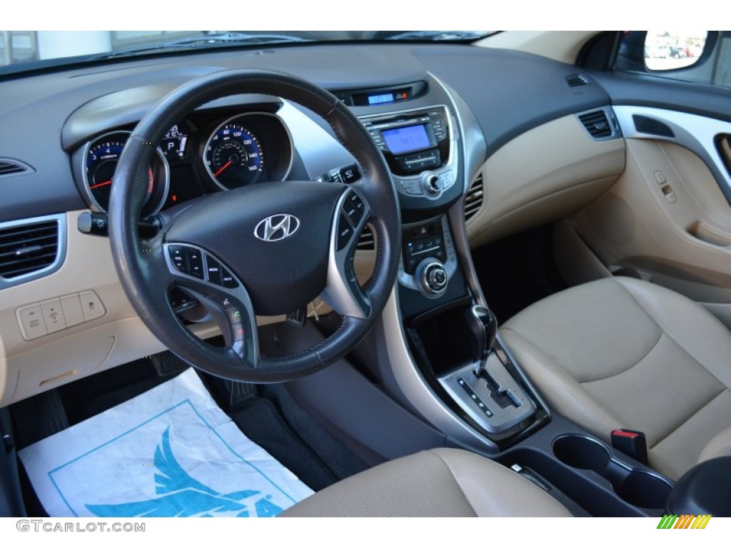 2013 Elantra Limited - Sparkling Ruby / Black photo #11