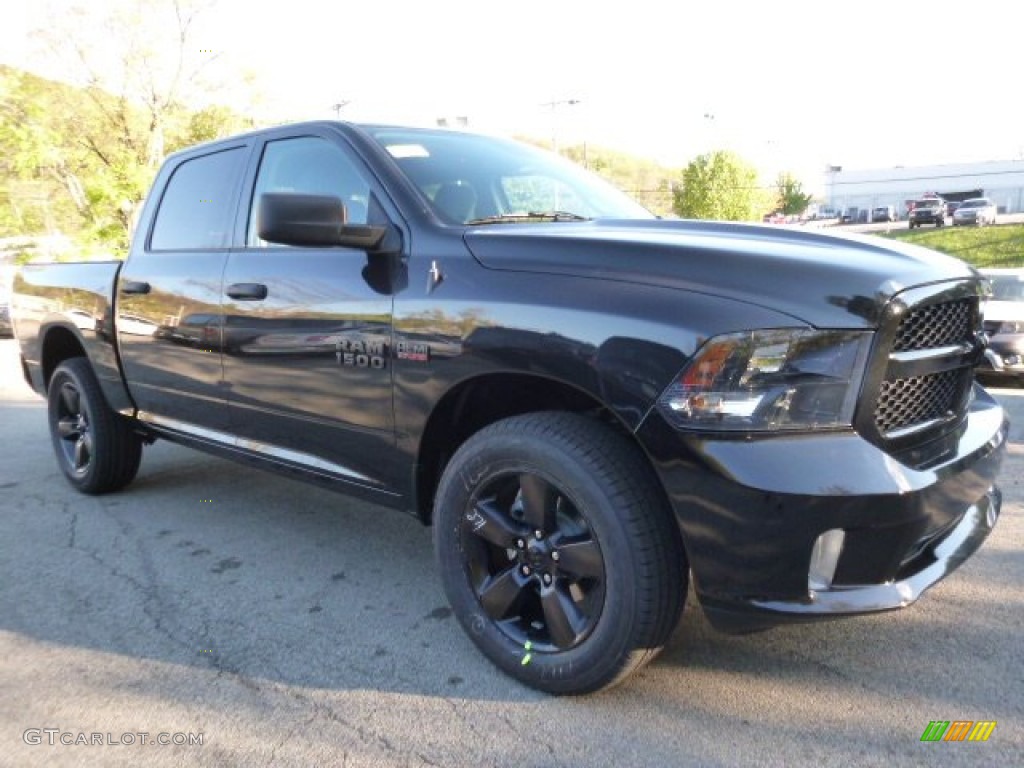 Brilliant Black Crystal Pearl 2016 Ram 1500 Express Crew Cab 4x4 Exterior Photo #107977558