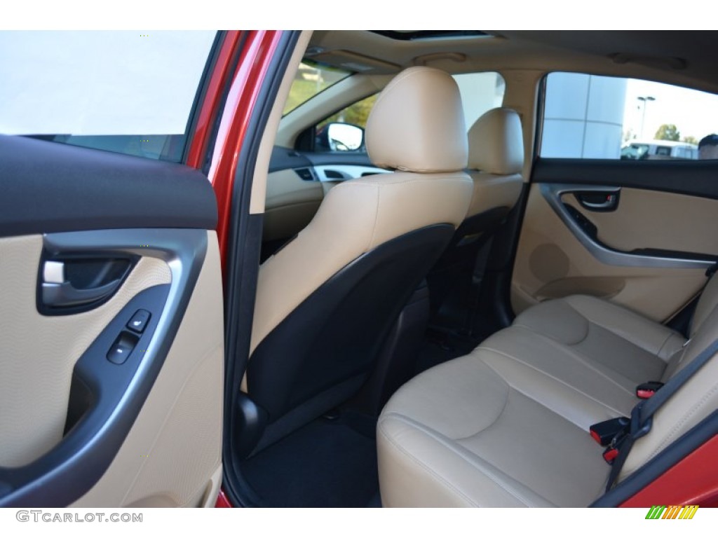 2013 Elantra Limited - Sparkling Ruby / Black photo #13