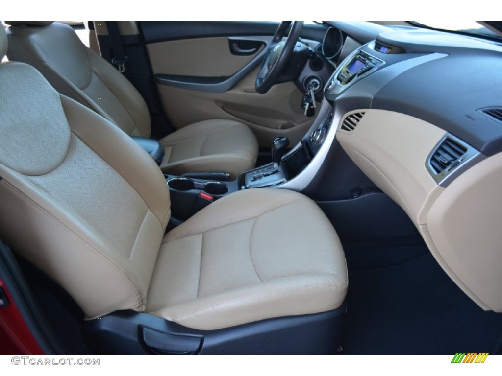 2013 Elantra Limited - Sparkling Ruby / Black photo #17