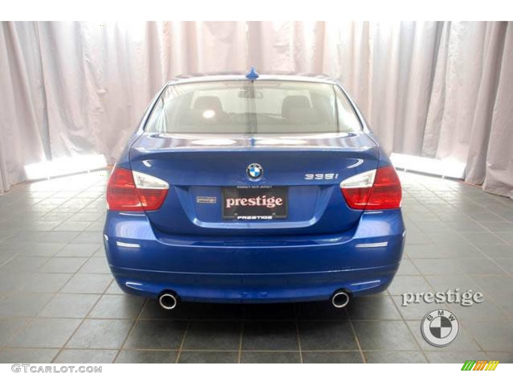 2007 3 Series 335i Sedan - Montego Blue Metallic / Black photo #2