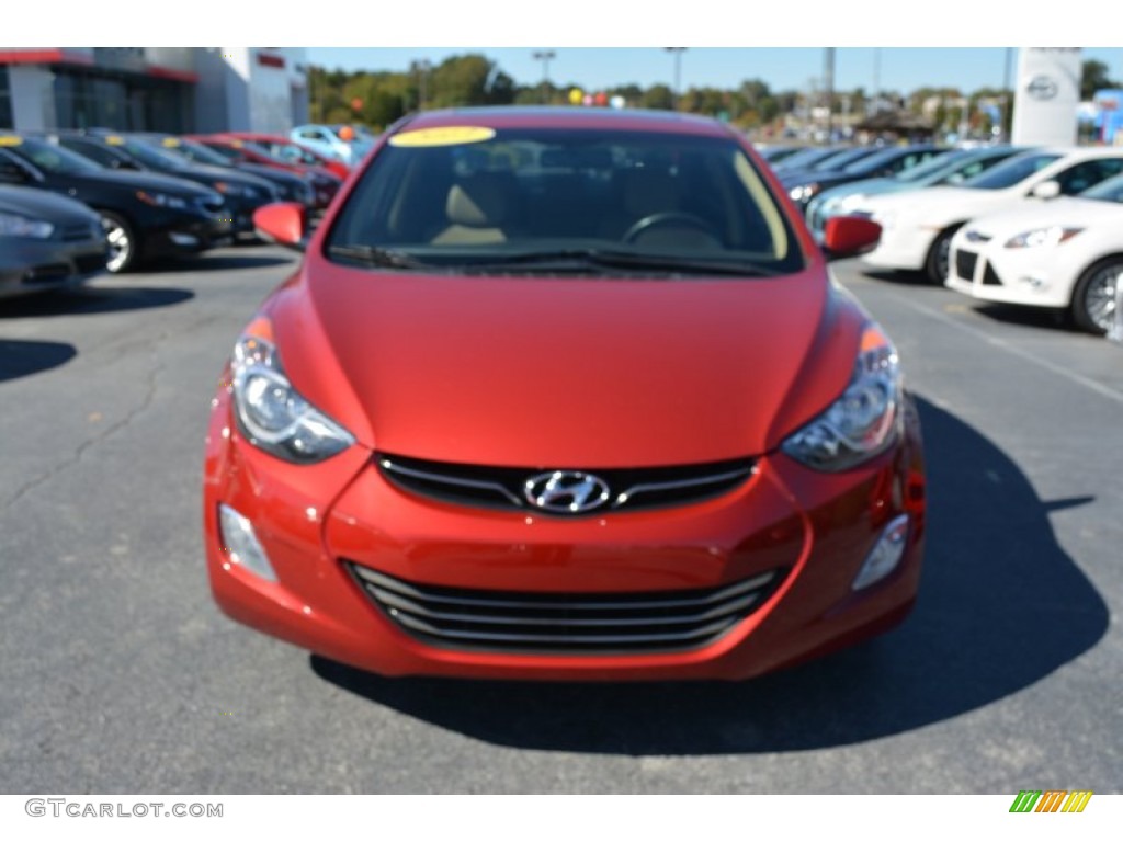 2013 Elantra Limited - Sparkling Ruby / Black photo #29