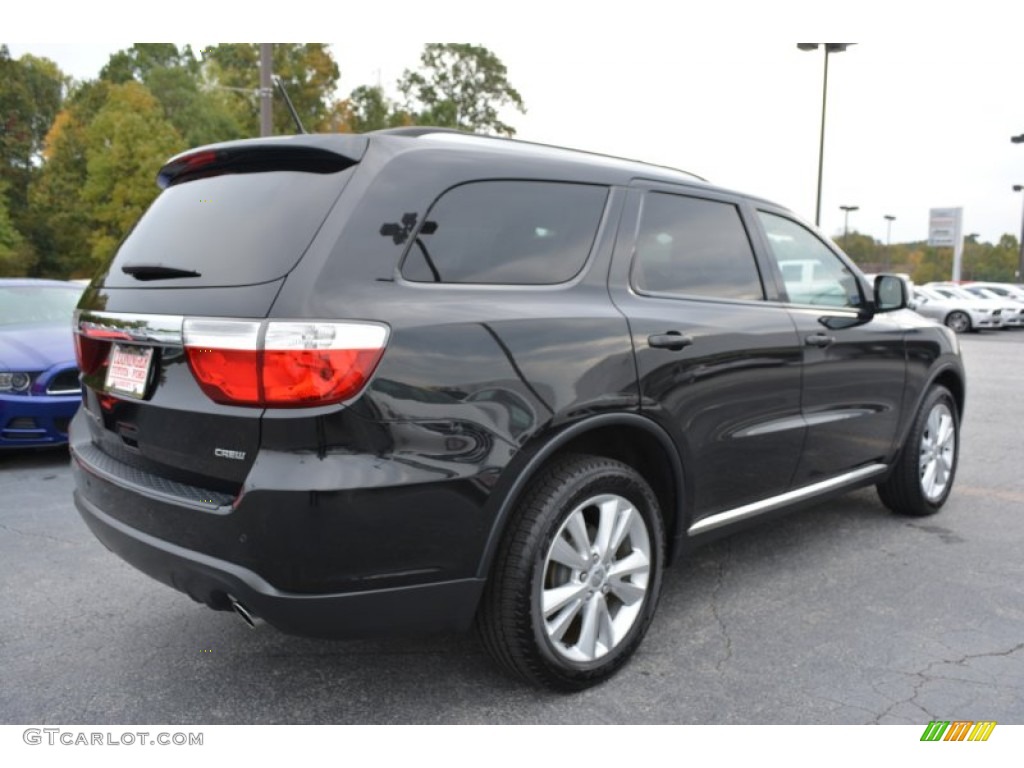 2012 Durango Crew - Brilliant Black Crystal Pearl / Dark Graystone/Medium Graystone photo #3