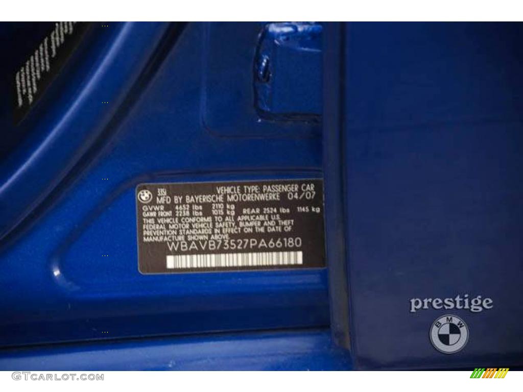 2007 3 Series 335i Sedan - Montego Blue Metallic / Black photo #10