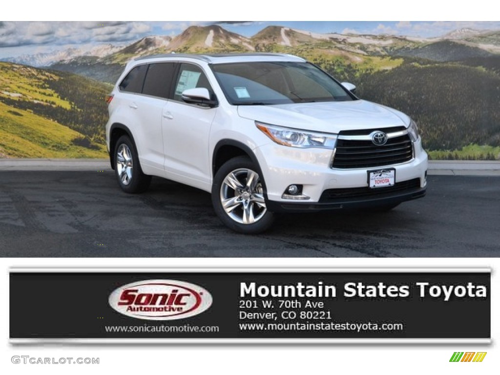 2015 Highlander Limited AWD - Blizzard Pearl White / Ash photo #1