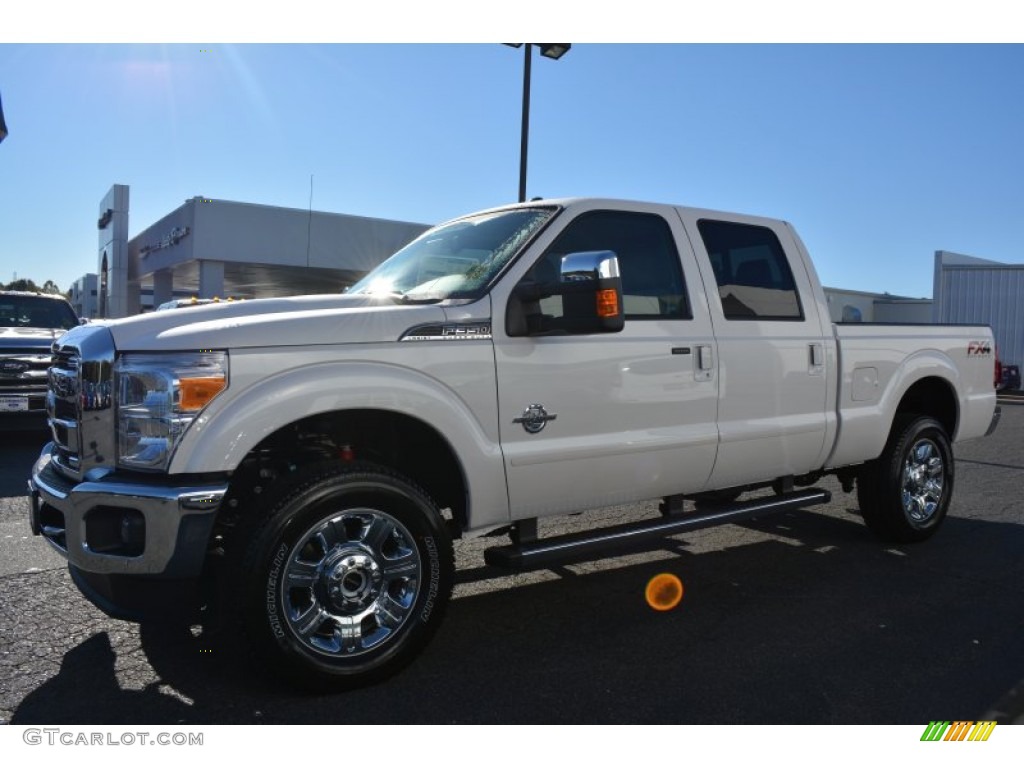 White Platinum Metallic 2016 Ford F350 Super Duty Lariat Crew Cab 4x4 Exterior Photo #107982989
