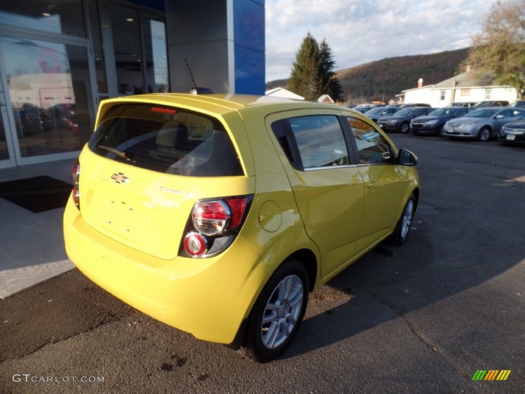2016 Sonic LT Hatchback - Bright Yellow / Jet Black/Brick photo #5