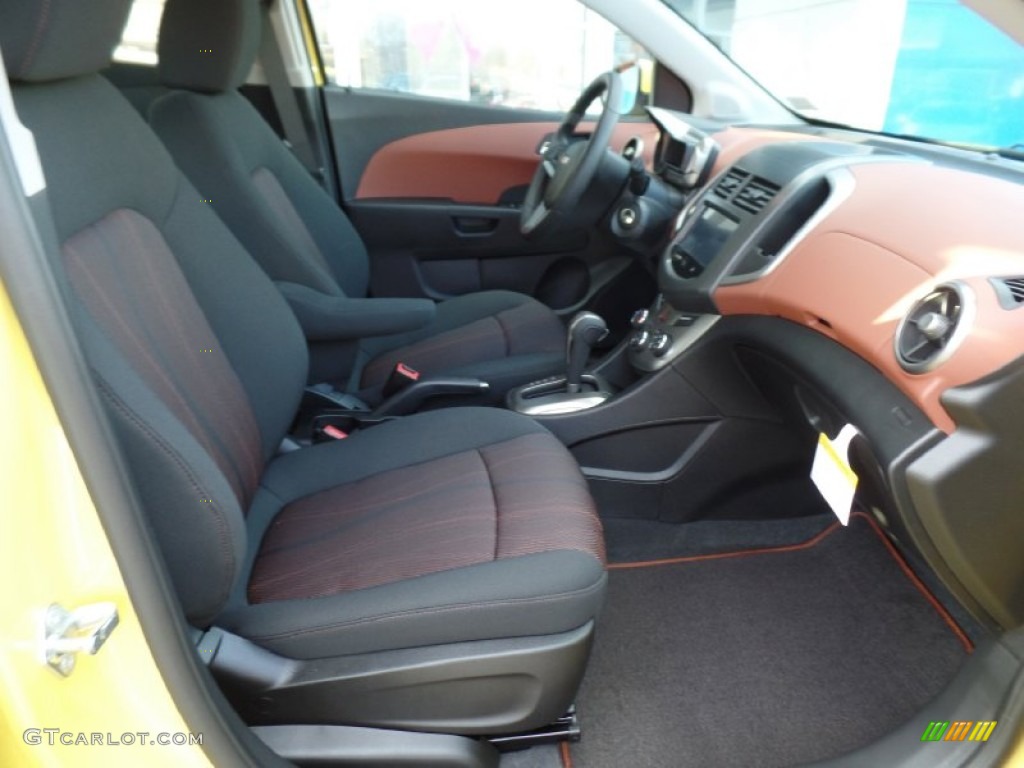 2016 Sonic LT Hatchback - Bright Yellow / Jet Black/Brick photo #55