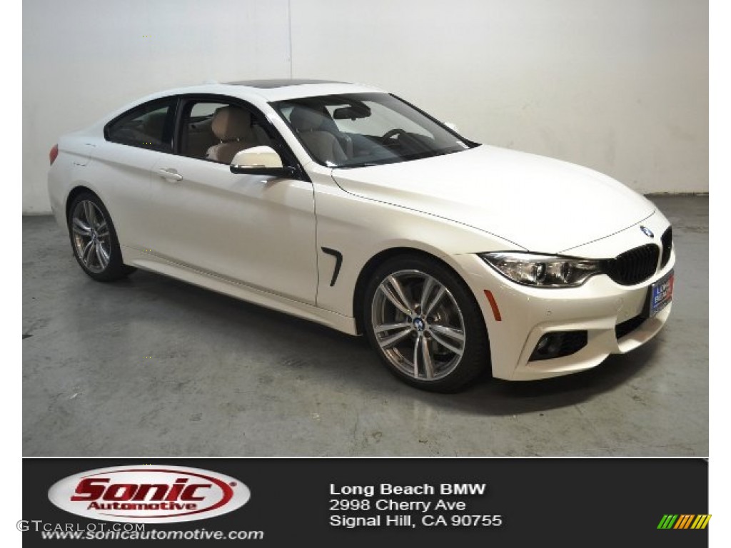 2016 4 Series 435i Coupe - Alpine White / Oyster photo #1