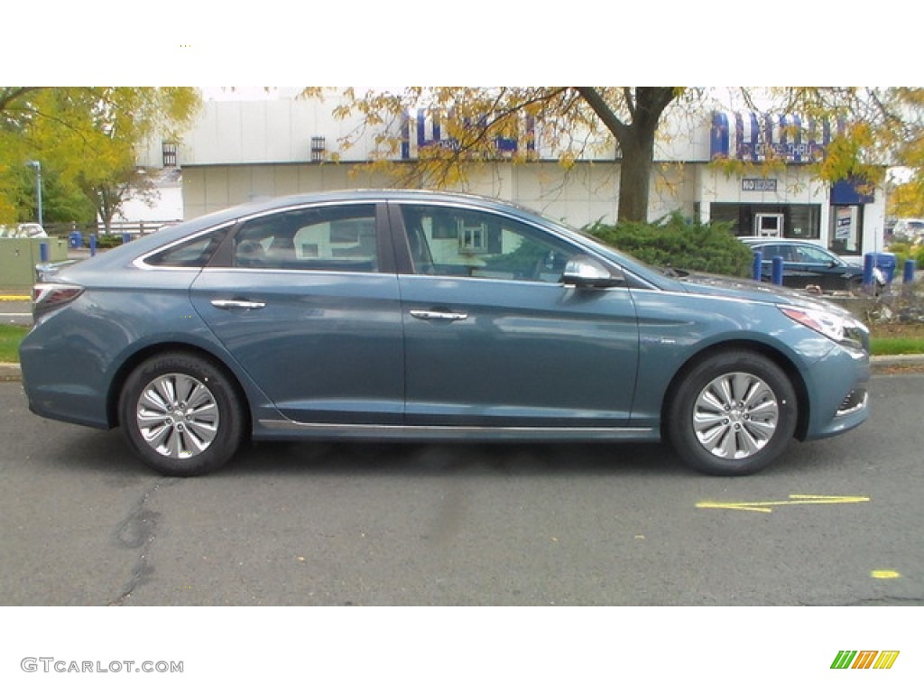 2016 Sonata Hybrid SE - Graphite Blue Pearl / Beige photo #3