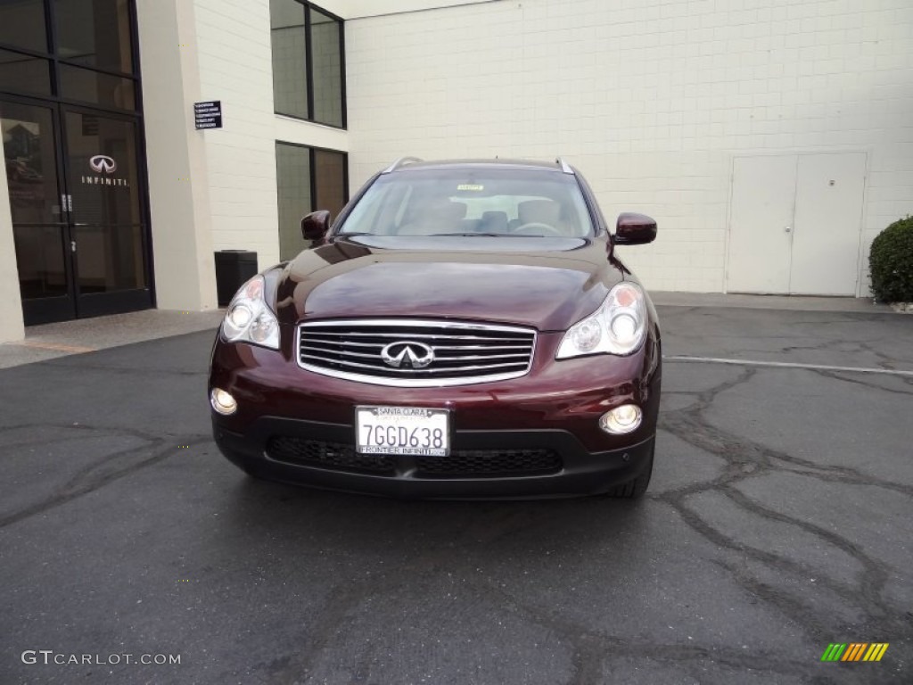 2015 QX50  - Midnight Garnet / Wheat photo #2