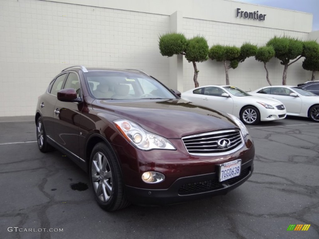 2015 QX50  - Midnight Garnet / Wheat photo #3