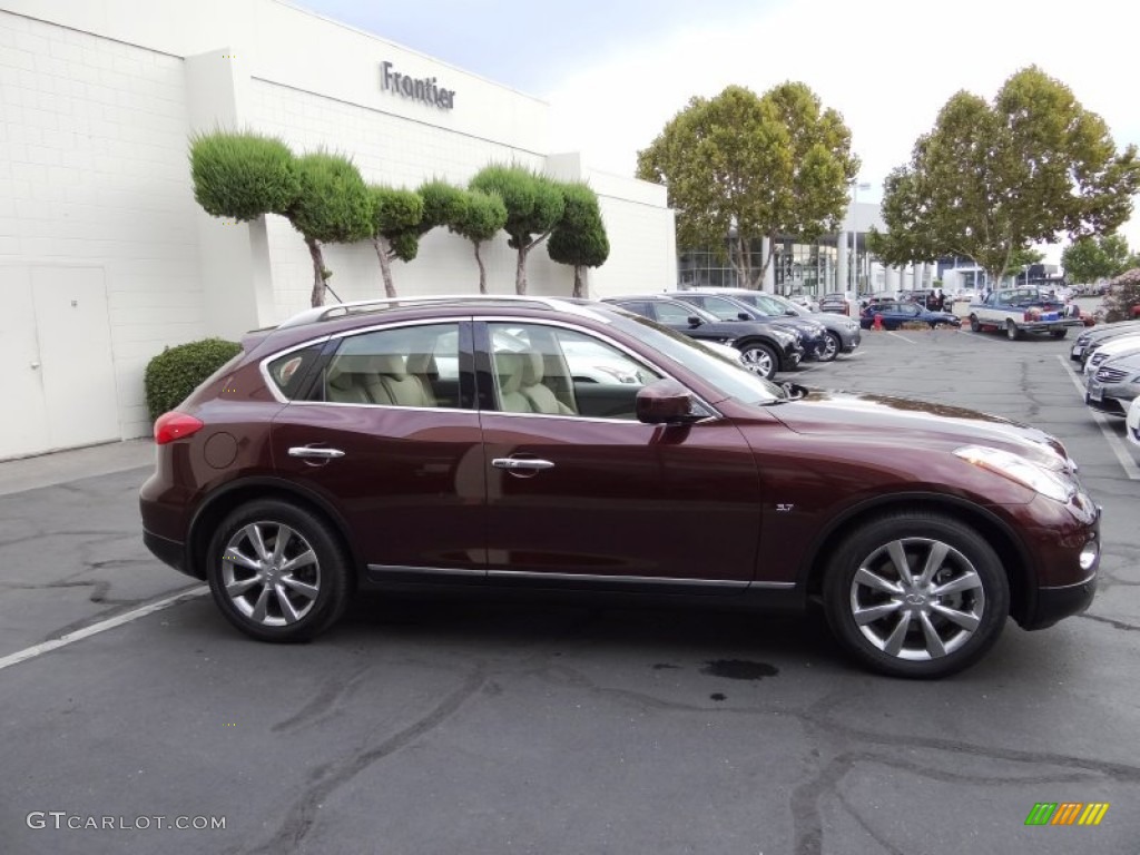 2015 QX50  - Midnight Garnet / Wheat photo #4